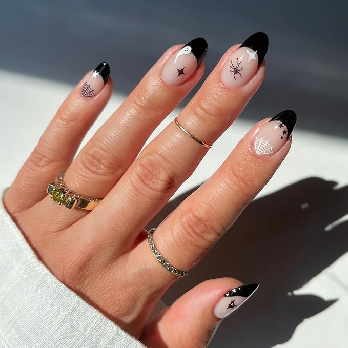 Deco Beauty Spooky Nail Stickers - Lightweight & Easy-to-Apply Nail Art with Cute & Trendy Designs - Durable & Long-Lasting Nail Stickers for Women, Ideal for DIY Manicures