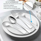 LIANYU 30-Piece 18/10 Flatware Set - Image 2