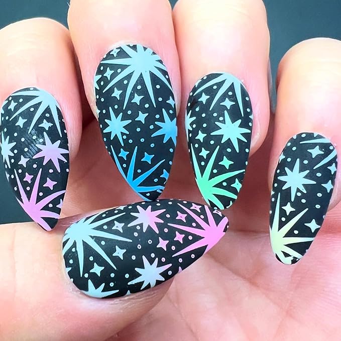 SheModern STICKY WHITE Stamping Polishes Stamping Polishes (Set of 3) For Nail Art Design Air-Dry Collection. More Transfer Time with Tacky Surface for Easy Adhere of Pigment, Glitter