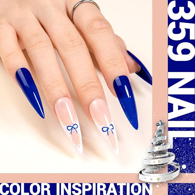 MelodySusie Thick Persian Blue Gel Nail Polish,0.5fl oz Soak Off UV LED Sapphire Blue Gel Polish Christmas Gift for Women Nail Art Manicure Salon DIY Nail Design Decoration at Home-359