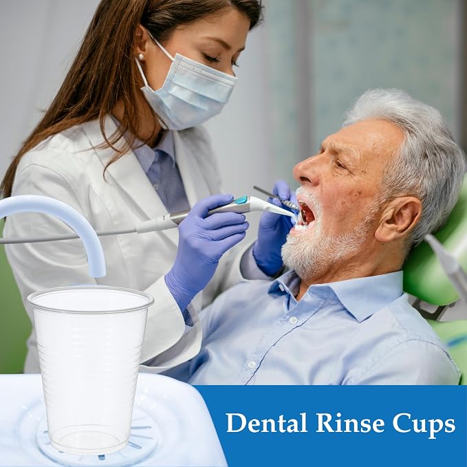 Henry Schein 5 Oz Plastic Disposable Dental Cups, 200 Ct | Embossed Grip - Image 3
