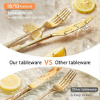 65 Piece Gold Silverware Set - Image 4