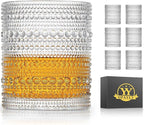OPAYLY hobnail Drinking Glasses Old Fashion Glass 10oZ rocks glasses Set of 6 by OPAYLY