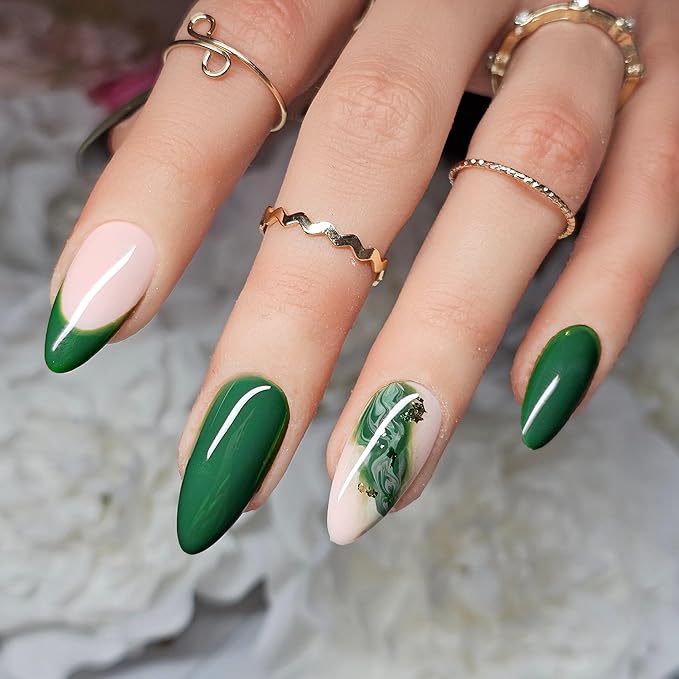 AILLSA Green Gel Nail Polish Shamrock Green Gel Polish Pine Spring Gels Long Lasting Bright Color Opaque Gel Polish Soak Off U V Gel Nail Saint Patrick's Day Gifts 0.51 Fl Oz/GF08