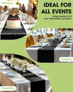 Pureegg Black Plastic Table Runners - Image 6