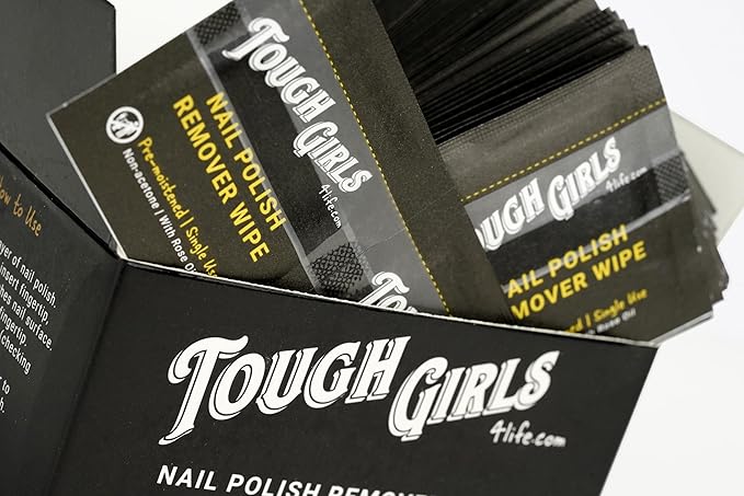 | Nail Polish Remover Wipes | 100% Non-Acetone | Secure Adhesive Strip | Rose Oil | Pre-moistened 2-Ply (800 Pack)