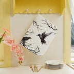 Halloween Dish Drying Mat for Kitchen Counter 18x24 Inch Black Tree Crows Dish - Image 3