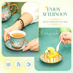 20 Pcs Porcelain Tea Set for Adults - Image 7
