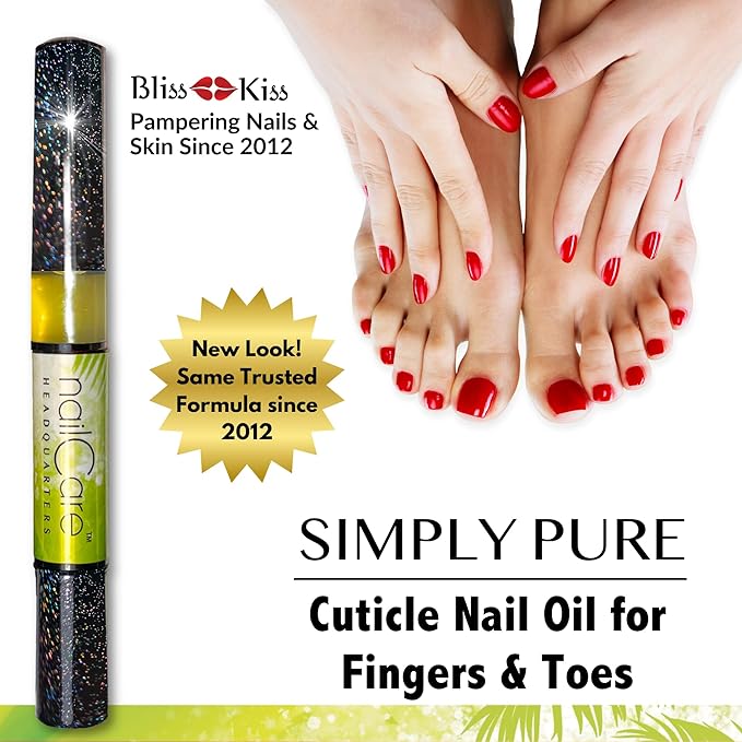 Nail Care Headquarters Simply Pure Cuticle Oil Pen for Nails - Nail Strengthener & Growth Oil and Serum for Damaged Nails, Hangnails w/Jojoba cuticle oil—Coconut Lime Verbena Fragrance