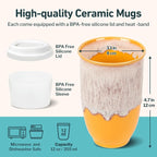 NOVA CERAMICS Grapefruit 12oz Travel Mug - Image 3