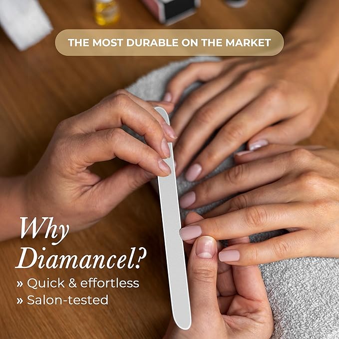 Diamancel Luxury Diamond Nail File – #1 Fine Grit Finishing File for Fingernails