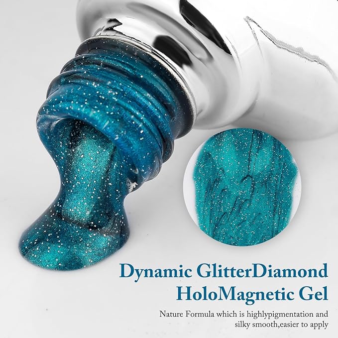 Cat Eye Gel Nail Polish 8ml, Long-Lasting Magnetic Cat Eye Gel 12