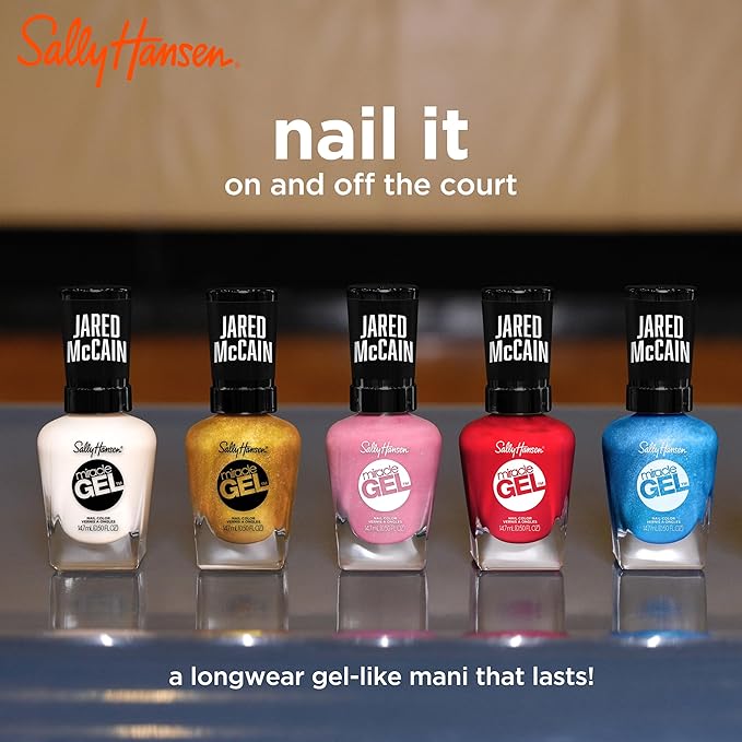 Sally Hansen Miracle Gel™ x Jared McCain, Net Neutral, Long Lasting, Gel-Like Formula, No UV Lamp Needed, White Nail Polish