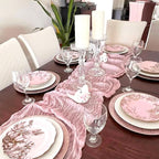 10 Pack Light Pink Cheesecloth Table Runner 10FT Boho Gauze Fabric Table Runner - Image 6