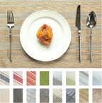 Placemats Set of 8 Vinyl/Plastic Woven Place Mats by Unknown