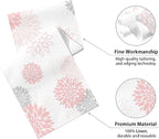 Dahlia Flower Table Runner 13x36 Inch Farmhouse Pink Gray Runners Modern Table - Image 2