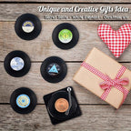 Retro Vinyl Record Coasters - Image 4
