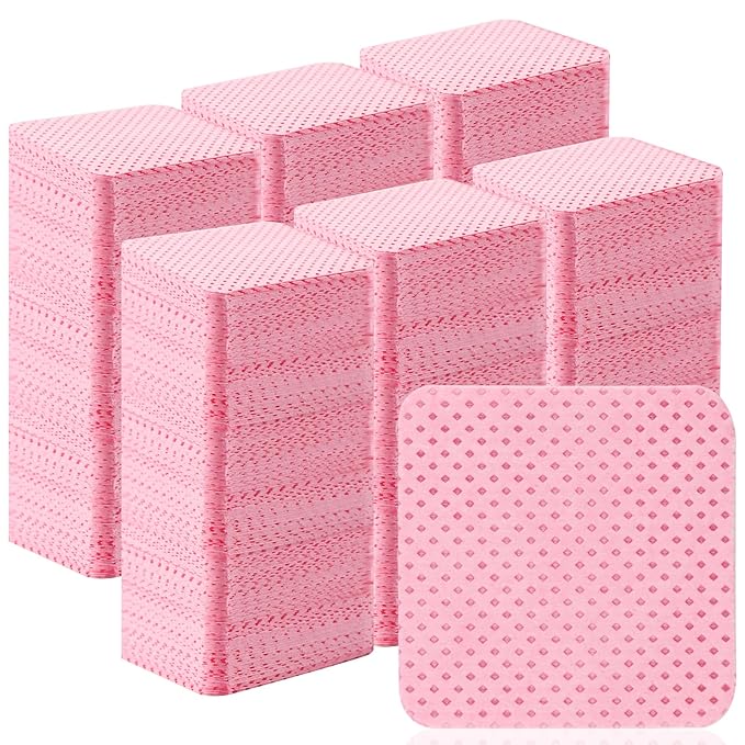 1200PCS Lint Free Nail Wipes Non-Woven Nail Polish Remover Wipes No Lint Cleaning Wipe Absorbable Eyelash Extension Glue Cleaning Wipes Dry Pads Nail Stuff Nail Supplies