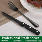 24-Piece Black Silverware Set - Image 4