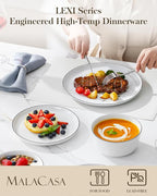 MALACASA 18-Piece Dinnerware Set - Image 3