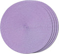 FunWheat Round Braided Placemats Set of 4 Table Mats by FunWheat