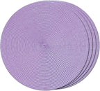 FunWheat Round Braided Placemats Set of 4 Table Mats by FunWheat