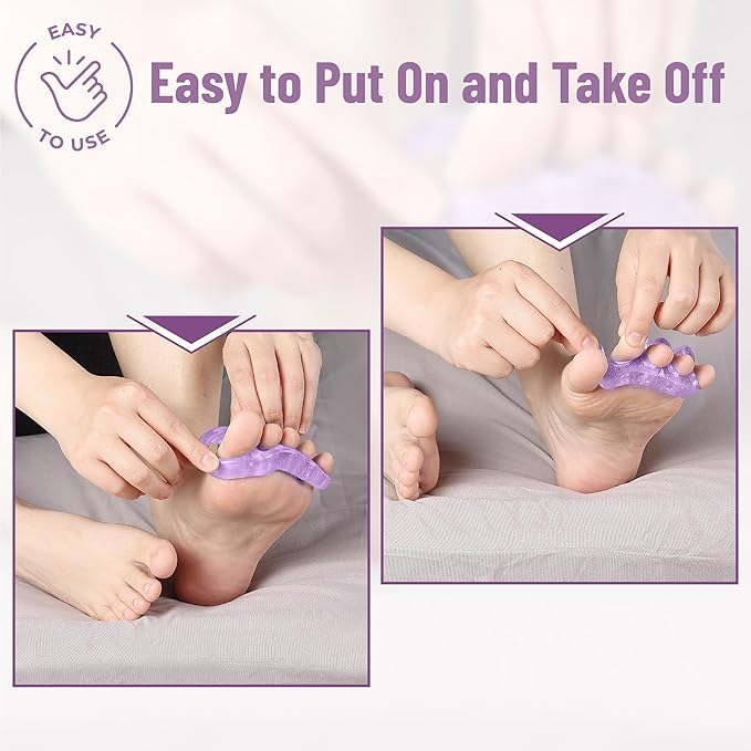 Dr. JK- ToePal Gel Toe Separator, 4 Pairs, Toe Spacers, Bunion Corrector, Christmas Gifts
