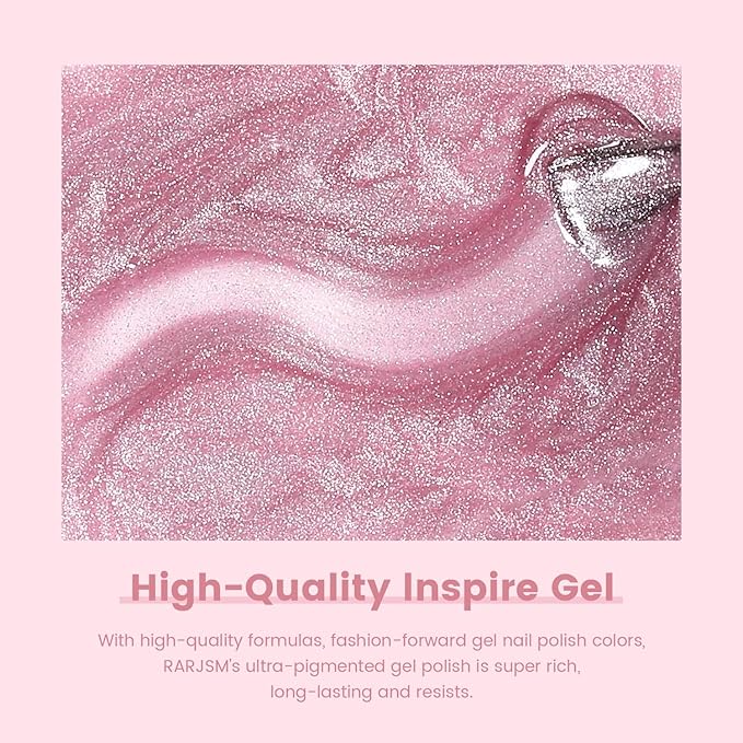RARJSM Magnetic Cat Eye Gel Nail Polish Nude Purple Pink Silver Glitter 15ml 9D Cateye Galaxy Universal Shimmer Velvet Ice Gel Polish with Magnet Stick UV LED Curing Require Soak Off DIY Home