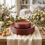 Rubtlamp 100Pcs Amber Gold Plastic Plates, Disposable Plates - Image 5