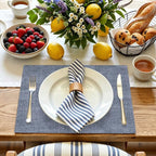 Faux Leather Heat Resistant Placemats 6 Packs, Waterproof Wipeable Dining PU - Image 8