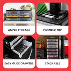 IRIS USA 3-Drawer Medium Plastic Stacking Desktop Organizer, stationery - Image 4