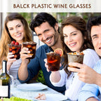 KesaPlan 50Pcs 12oz Black Plastic Party Cups, Disposable Wine Cocktail Cups | - Image 6