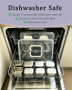 Snackle Box Container, Stainless Steel Divided Serving Tray - Image 5