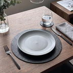 Set of 8 Round PU Leather Placemats, Waterproof Coffee Coasters, Kitchen Table - Image 3