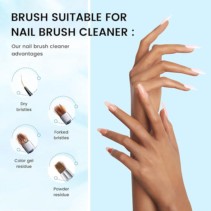 Nail Brush Cleaner 120ml Acrylic Brush Cleaner Efficient Nail Cleaner for Acrylic Nails Professional Brush Cleaner for acrylic Clean and Maintain Your Nail Brushes with Cleaning Solution
