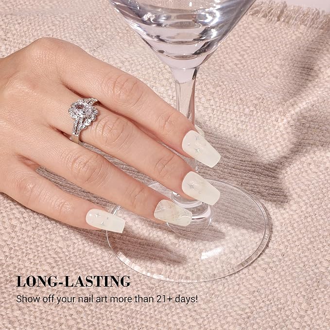 MelodySusie Semi Cured Gel Strips (White Argyle), 20 PCS Nail Stickers, Argyle Gel Nail Wraps, UV Light Required, Durable and Salon Quality