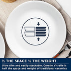 Corelle Vitrelle 4-Pieces 10.25" Glass Dinner Plates Chip & Crack Resistant - Image 6