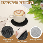 uxcell 5Pcs PU Leather Coasters - Image 3