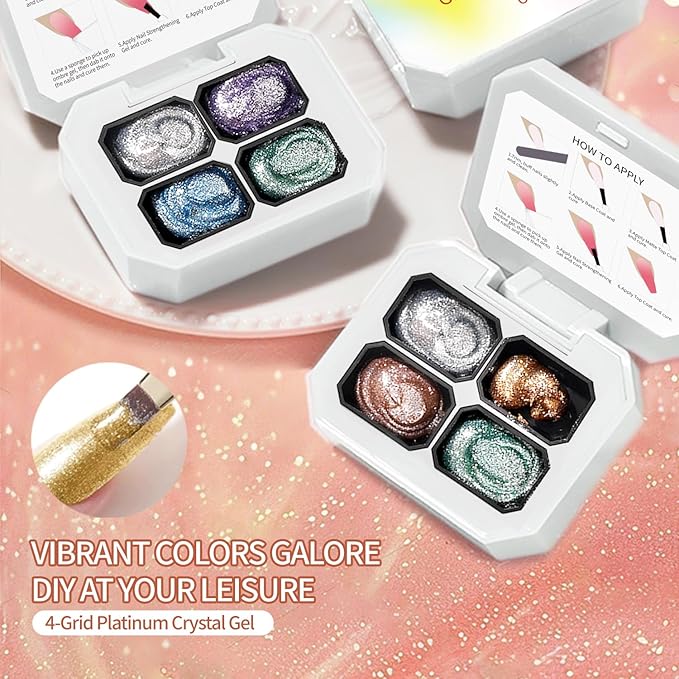 AIJIMEI Ombre Gel, Gradient Painting Gel, Ombre Gel Nail Polish, Including 100 Nail Sponges And Grabbing Pen Suitable For Salons And Family DIY (B4)
