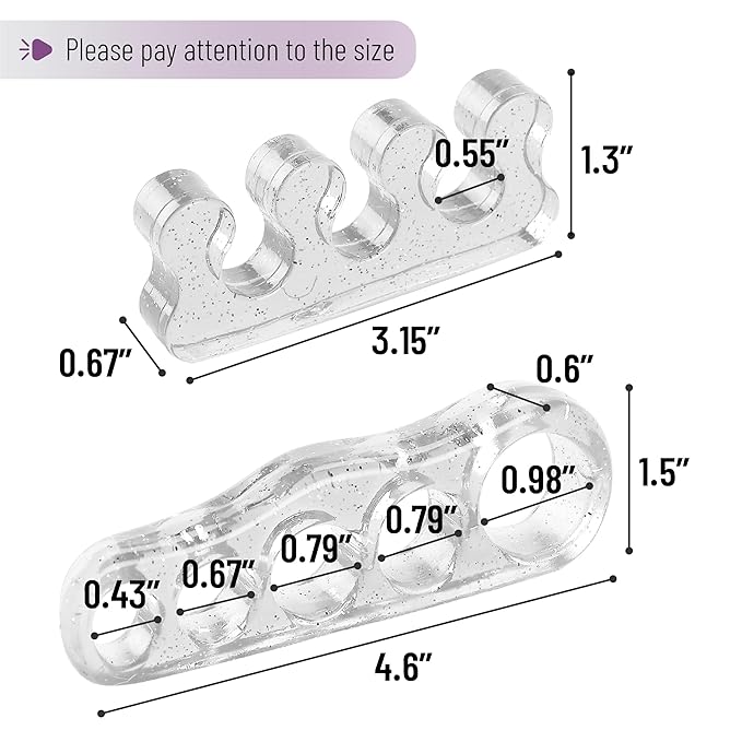 Dr. JK- ToePal Gel Toe Separator, 4 Pairs, Toe Spacers, Bunion Corrector, Christmas Gifts
