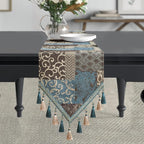 Loom and Mill Luxury Table Runner 90 Inches Long, Patchwork Chenille Damask by LoomandMill