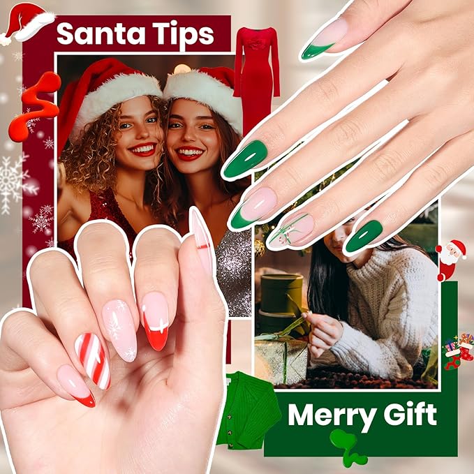 Beetles Christmas Gel Nail Polish Kit 66 Pcs with U V Light - 35 Color Gel Nail Kit Gifts for Teens Girls Women Soak Off Emotional Spectrum Red Winter Manicure Nails Decoration Tool Home DIY Set