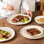 AmorArc Ceramic Plates Set of 6, 8.5 Inch Stoneware Small Dinner Plates Set | - Image 6