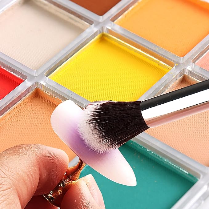 Nail Pigment Powder - 9 Colors Ombre & Gradient Nail Art Design Kit - Includes 5 Sponge Sticks & 1 Brush - Neon Powder for DIY Manicure Beginners