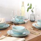 Gibson Elite Pine Coast Plates and Bowls Sets, 12-Piece Stoneware Dinnerware - Image 5