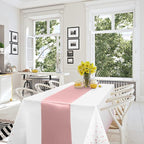 MASHAN 24 Pack White and Rose Gold Tablecloth Set - Image 6