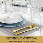 72 Pcs Gold Silverware Set - Image 6