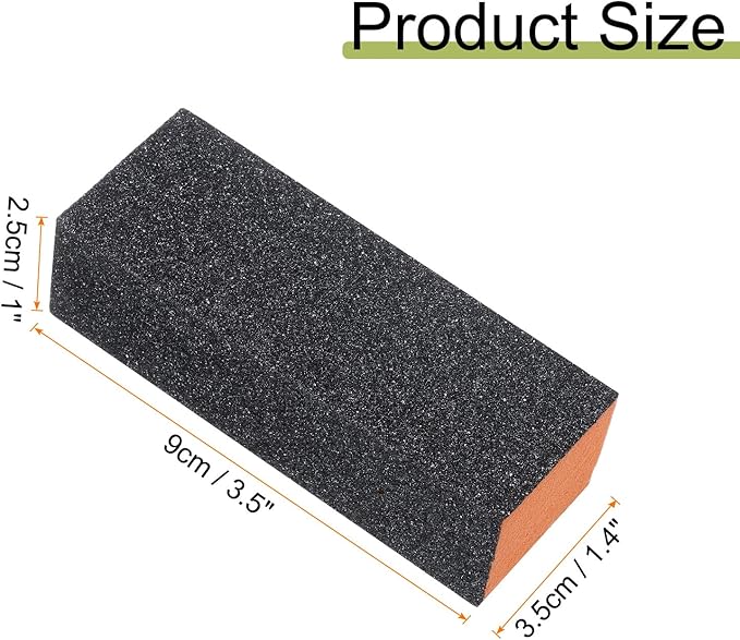 HARFINGTON 15pcs Nail Buffer Blocks 60/80/80 3 Sided Grit Nail Sanding Buffing File Block Manicure Tool for Acrylic Nail Shine Polishing Buffer, Orange