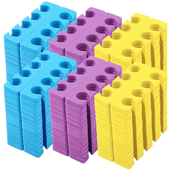 LemonRoad 300 Pcs (150 Pairs) Sponge Toe Separator Pedicure Finger Separator Tool Toe Divider Spacer Soft for Polishing Pedicure Manicure Coating Gel Painting Nail Beauty Accessory(Classic Color)