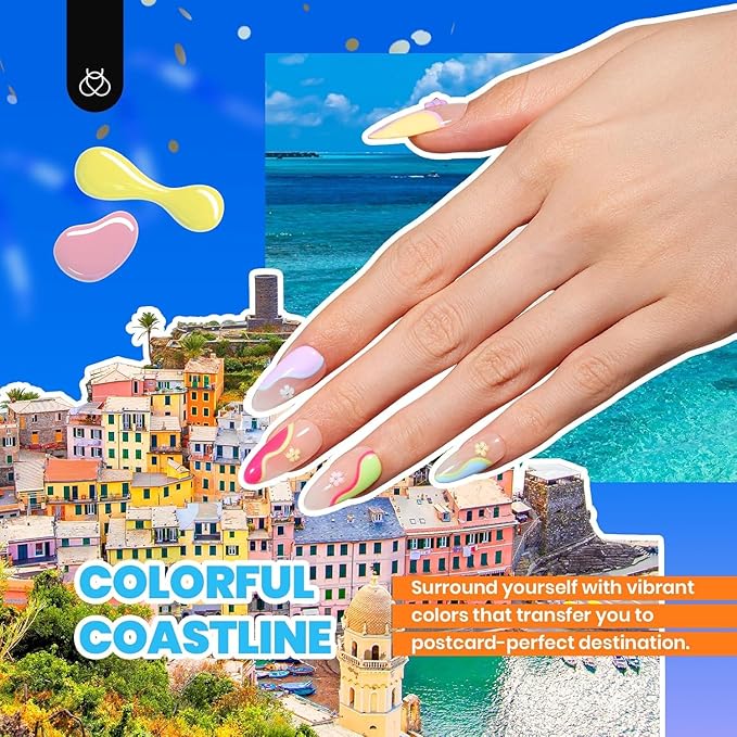 Beetles Winter Gel Polish Kit - 36 Colors Nail Kit Pink Purple Cat Eye Polish Set With 4pcs Base and Glossy Matte Glitter Top Coat Travel Diary Soak off Uv Gel Manicure Gift for Women